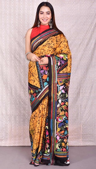 Batik Kantha Saree