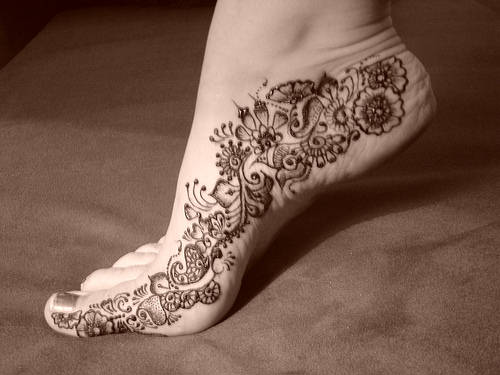 Side fødder Mehendi designs