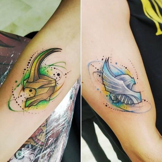 170 luova sisar tatuointi ideoita ja inspiraatiota loki thor velje tatuointi