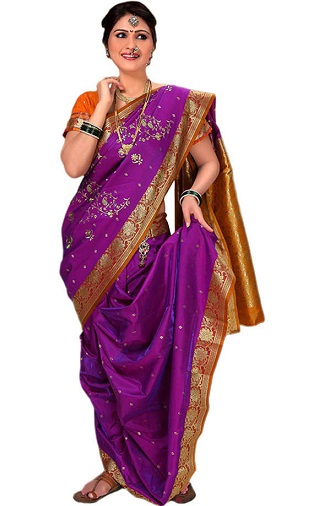 A pamutkeverék Nauvari Saree