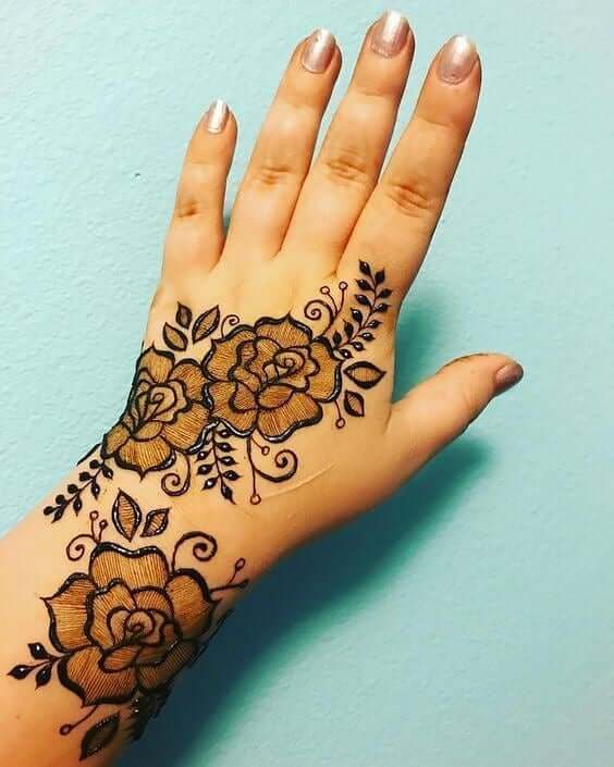 Floral Back Mehendi Designs