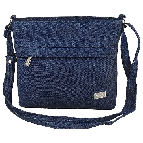 Lang denim sidetaske