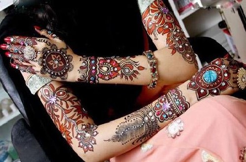 Brude Henna Glitter Mehendi Designs