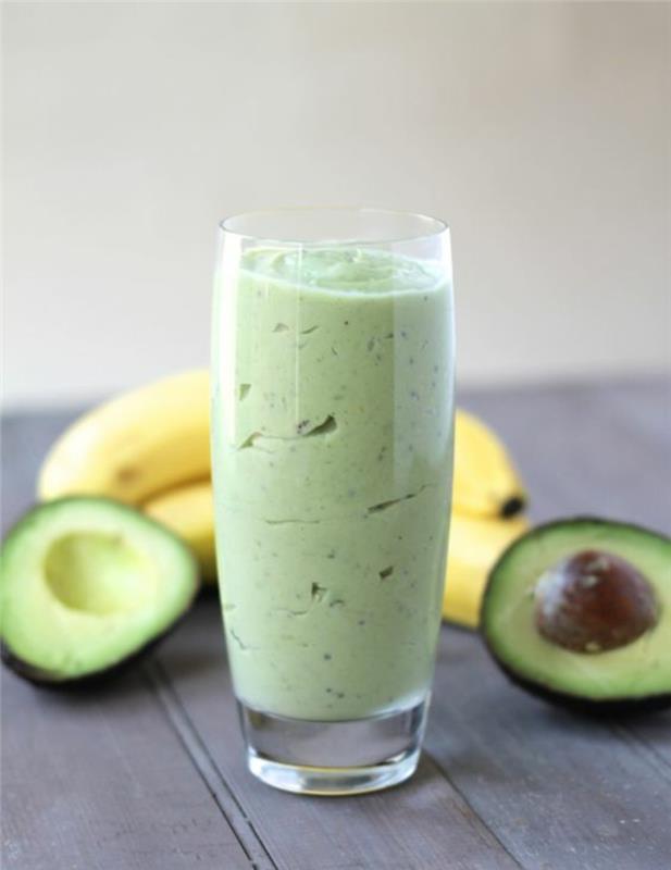 Avokado ruokia kotitekoinen banaani avokado smoothie