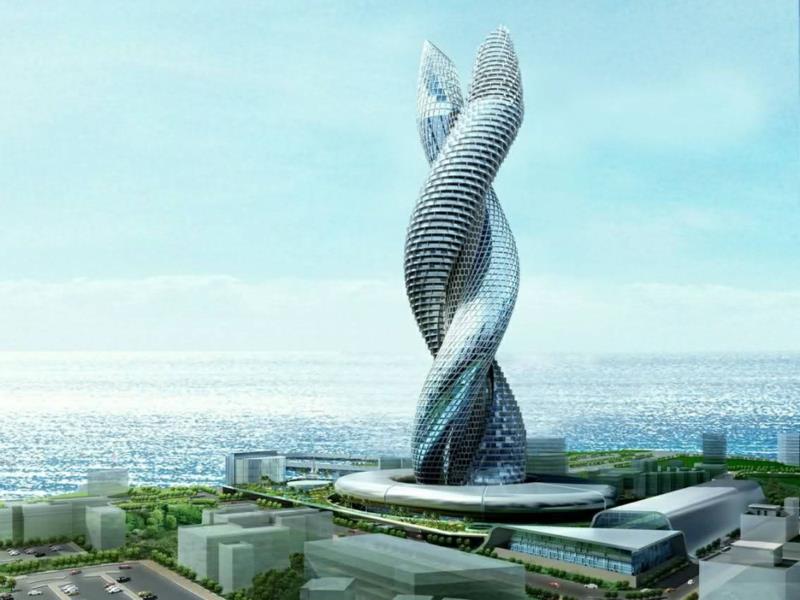 Futuristinen arkkitehtuuri Rakenna ja elä Сobra Towers Kuwait