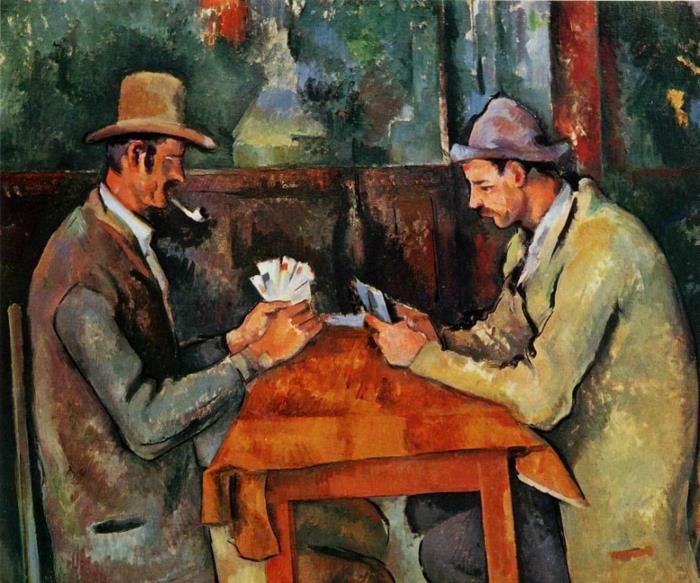 Impressionismikorttipelaaja Cezanne