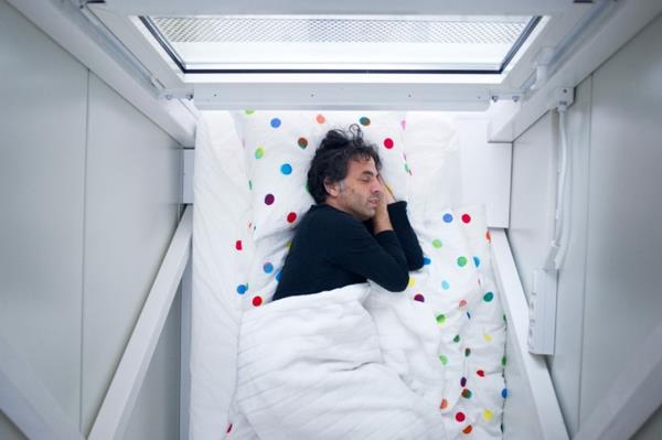 Keret House Puolassa makuuhuone