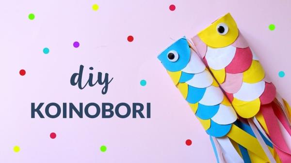 Koinoborin lentävät kalat tekevät paperisia DIY -tuulipukkeja