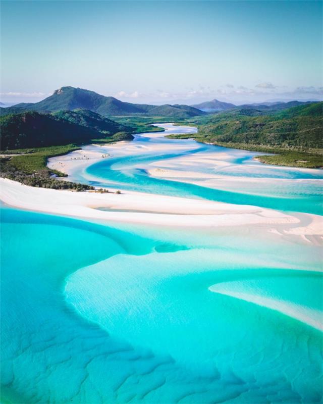 Maailman viisi kauneinta rantaa Whitehaven Beach Australia on ehdoton unelmakohde luonnonsuojelun alla