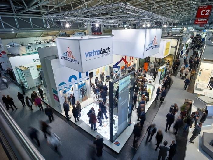 baumesse münchen bau 2017 korostaa rakennusmateriaalien näyttelyalueita