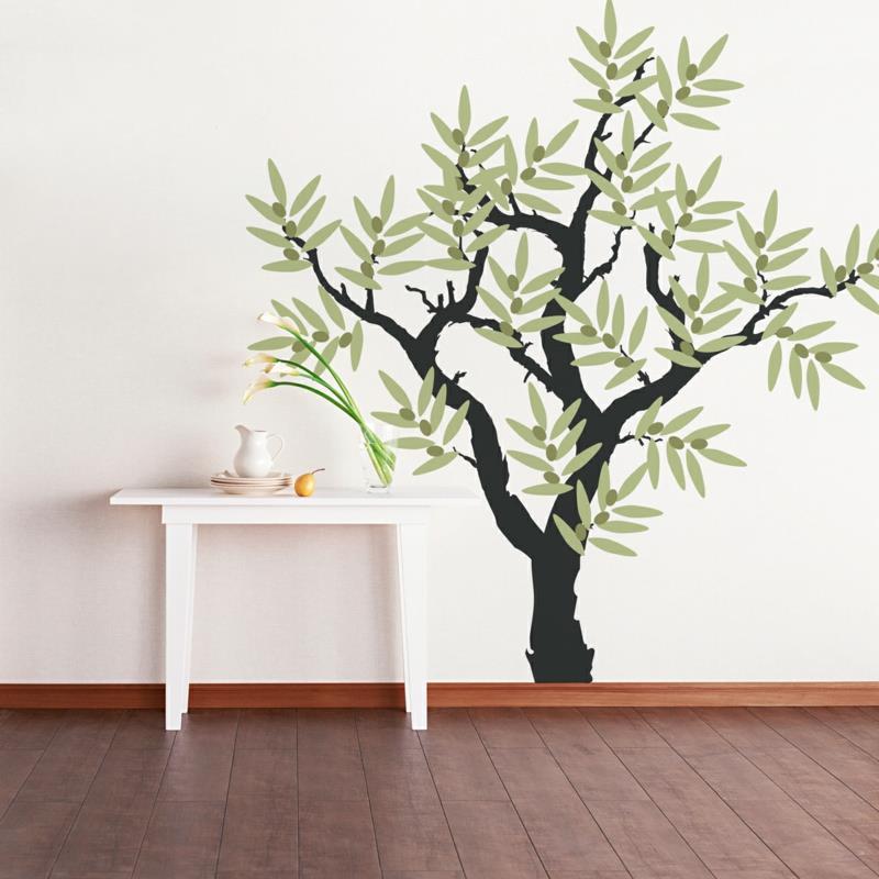 viileä seinä tarrat olohuone puu seinätarrat oliivipuu