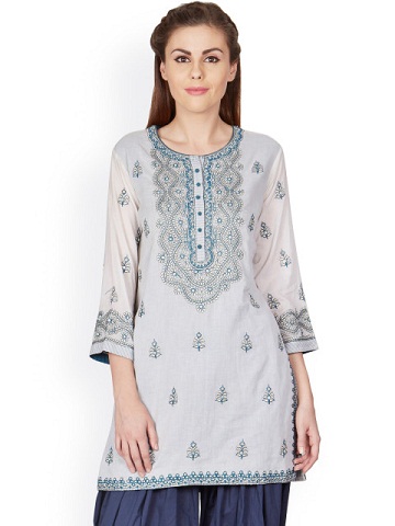 Ritu Kumar hvidprintet Kurti