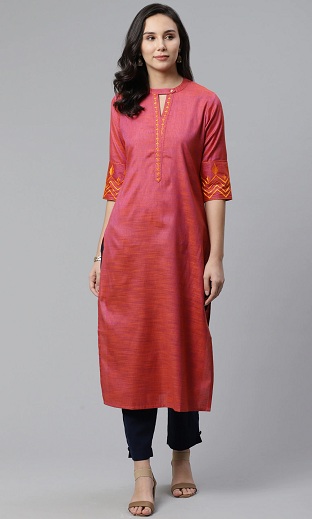 Cotton Silk Plain Kurti