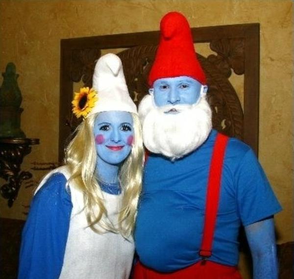 diy vaatteet karnevaalipuvut smurf perhe