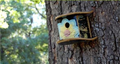 Rullalauta käsityöt DIY birdhouse tree