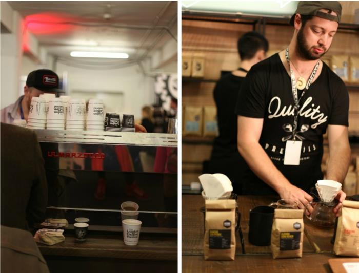 kahvi muoti Lontoon festivaali tapahtuma barista