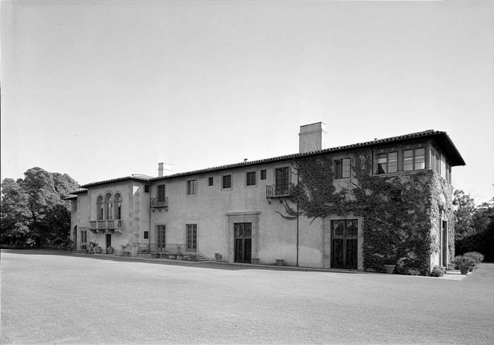 moderni arkkitehti taloa Välimeren Harold Lloyd Estate Beverly Hills CA