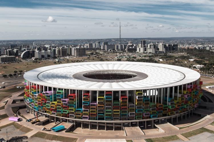 moderni arkkitehtuuri jalkapallostadion casa futebol maailmanmestaruus Brasilia