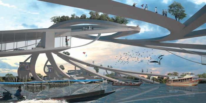 moderni arkkitehtuuri tulevaisuuden näkymät tulevaisuuden siltajärjestelmien museo