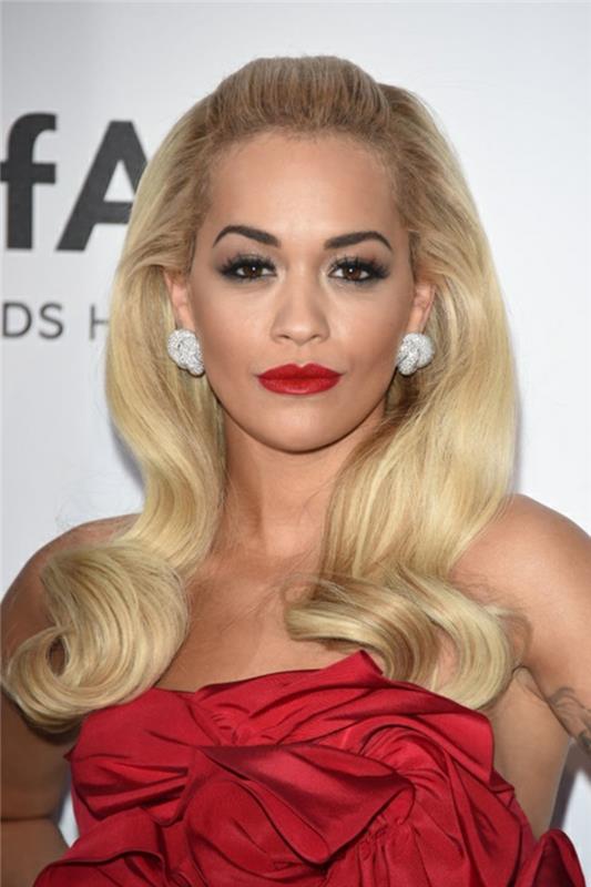 romanttiset hiustenleikkaukset vaaleat hiukset rita ora