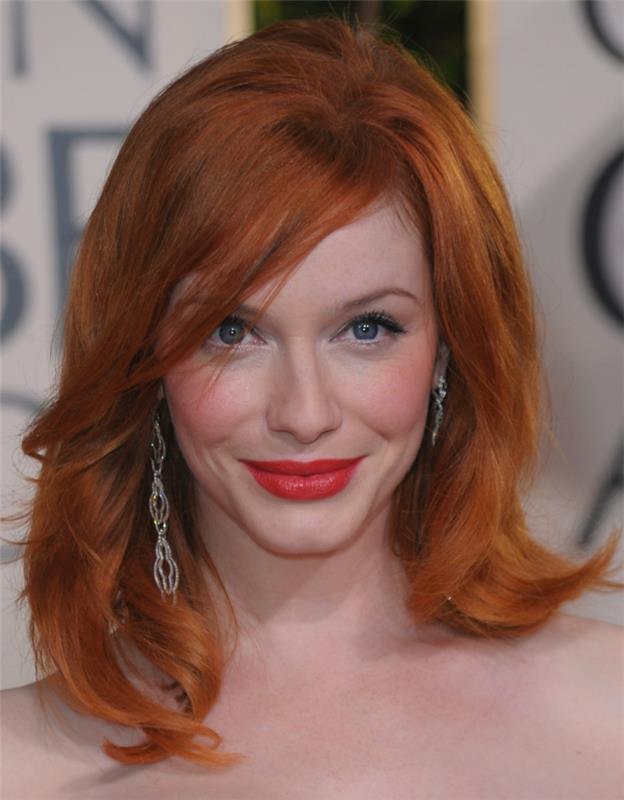 Punaiset hiusvärit julkkikset trendikkäitä kampauksia Christina Hendricks