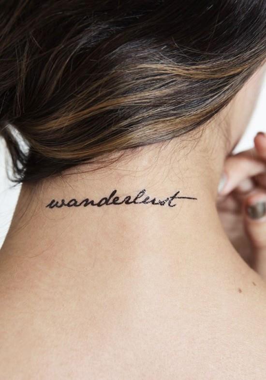 wanderlust tatuointi ideoita kaulassa