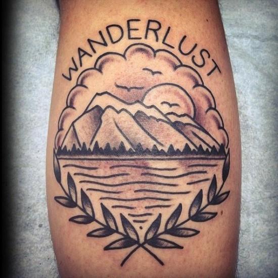 wanderlust tatuointi ideoita vuoret