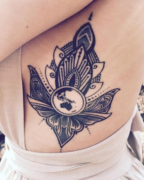 wanderlust tatuointiideoita lootuksen maailmankartta