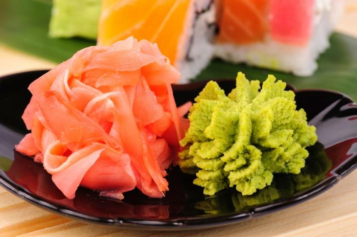 wasabi kasvi aasialaisia ​​ruokia wasabi sushi ruokaa