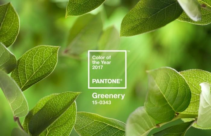 elävät trendit 2017 seinän väritrendit pantone vihreä